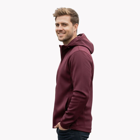 Glide SlimFit HP Tech Zip Hoodie Maroon