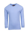 Kids Long Sleeve T-shirts Sky Blue Front View